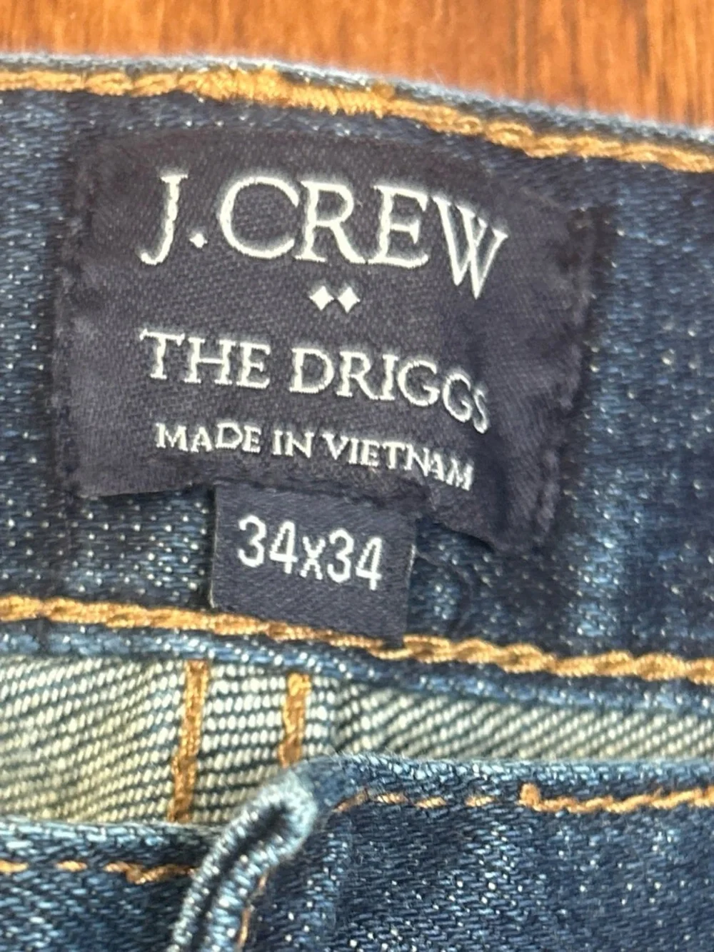 J. Crew Men's Straight Jeans  0181 Stitching missing back pocket see pic 8 34x34